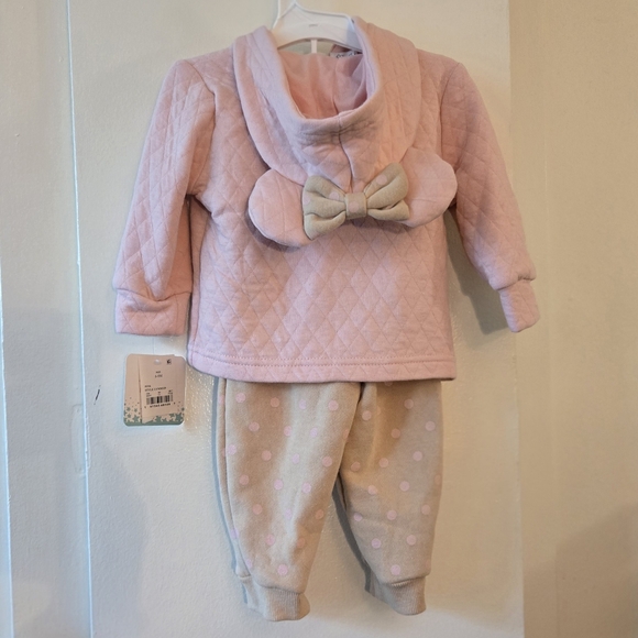Disney Pink and Cream Quilted Sweater Pant Set - Picture 2 of 4